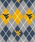Sykel Enterprises-West Virginia University Fleece Fabric-West Virginia Mountaineers Heather Argyle Fleece Blanket Fabric-Sold by the yard